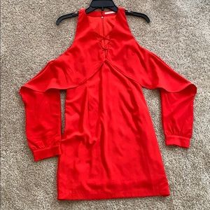 MUSTARD SEED bright red orange dress